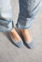 Carleone Blue Women's Shoes with Open Back and Mesh Detail - 2