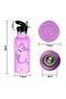 Little Mermaid Theme Anti Spil Stainless Steel 500ml Water Bottles, Vacuum Insulated Double Wall Travel Bottle with Leak-Proof hot and cold with a special Straw 3 to 6 Years- Lavender - 5