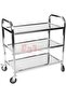 3-Tier Stainless Steel Rolling Storage Cart Small | Heavy-Duty Mobile Storage Cart with Smooth Wheels | Ideal for Kitchen, Office & Commercial Use | Compact, Durable & Easy to Move