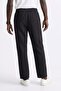Men's Trousers with Grass Stitching on the Front and Elastic Waist - Black - 4