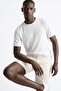 Men's Crew Neck Textured T-Shirt - White