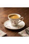 GP-153 Ceramic Coffee Cup & Saucer Set – 12 Pieces – Floral Design Coffee Cups with Matching Saucers - 4
