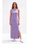 Crew Neck Sleeveless Slit Supreem Dress