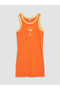 Lcw Kids Orange Crew Neck Printed Girls' Camisole Dress