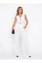 Monarch Elegance Gold Button Detailed Vest & Wide-Leg Pants Set - 8