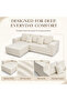 Cloud Sectional Boneless Couches for Living Room, Modular Shaped Couch with Deep Seat Oversized Right Facing Chaise, Memory Foam Compressed Spineless 3 Seater Sofa for Apartment (L-Shape) - 5