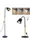 Adjustable Floor Lamp,Gooseneck Floor Lamp Industrial Adjustable Height Bendable Small Floor Corner Lamp with 12W Blub,3 Color Temperature(Black) - 2