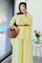 Premium Ruffle Detailed Voile Trouser Set - Yellow - 5