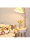 Multifunction Scandinavian Style Floor Lamp Coffee Table Smart Light Bedside Table with 2 Shelves - 6