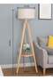 Nordic Modern Bedroom linen cover Standing Floor vertical lamp With 9W bulb and Remote control - 2