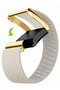Whoop 5.0 Nylon Band, Adjustable Stretch Sport Band Replacement with Secure Quick-Clip Hardware, Breathable Athletic Wristband for Men and Women - Beige with Gold Holder - 8