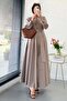 Premium Design Poplin Shirt Dress - Mink - 2