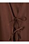Lcw Vision Brown V-Neck Blouse with Bow Detail - 2