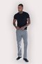 Men's Linen Trousers – Comfortable Fit with Elastic Waist, Summer Casual Trousers with Piped Legs
