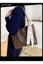 Women's Retro Large Capacity Shoulder Tote Bag Leather Waterproof and Wear Resistant Handbag Ladies Messenger Crossbody Bag for Travel Daily Work Brown - 3