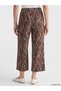 Trendlucky Women's Patterned Trousers with Elastic Waist and Difference in Color - 4
