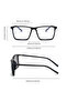 Men's Magnetic Polarized Clip-On Glasses Uv400 Protected Night Driving Lens Lightweight Rectangular Optical Frame 3 Clip Set Clear - 2