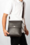 Genuine Leather Messenger Bag with Shoulder Strap