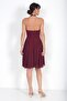 Women's Halter Neck Rose Detailed Lined Chiffon Short Dress - 4