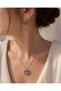 Silver Color Zircon Stone Clover Necklace and Earrings Set |   Four-Leaf Elegant Women's Jewelry Set - 2