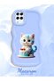 Samsung Galaxy A12 Compatible Case Camera Protector Blue Silicone Couple Phone Case Cat Pattern - 2