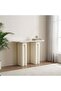 Qasr Marble Top Console Table With Mirror | Multifunctional Living Room Table - 2