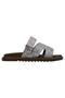 Women's Vegan Leather Brown Slippers - Brown Tropical Design - 4