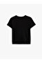 Cotton Bow Brooch Short Sleeve Crew Neck T-Shirt - 6