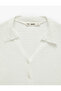 Bürümcük Fabric Slim Fit Classic Collar Buttoned Long Spanish Sleeve T-Shirt - 8
