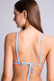 Regular Fit Wrinkled Textured Blue Bikini Top E0205Ax26Sm - 5