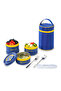 Trio Deck Lunch Box with Lunch Bag, Cutlery & Double Wall Stainless Steel Water Bottle 500ml – Majestic Blue - 5
