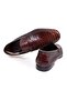 Brown Laceless Genuine Leather Men's Shoes - 2