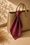 Defne Apollon Miras 100% Silk Handkerchief 33 X 33 cm – Burgundy - 3