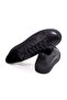 Black Color Lace-Up Genuine Leather Men's Shoes - 2