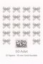 Silver-Silver Glitter Satin Bow – 10 mm Decoration, New Year, Wedding Favors, Gift, Dowry Ornament, Balloon Ornament 50 Pieces