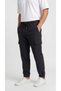 Men's Black Commando Pocket Parachute Fabric Baggy Trousers with Adjustable Cuffs and Clips - 2