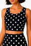 Polka Dot Strappy Crop & Skirt Set-Black - 6