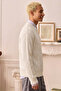 Men's Hair Knit Sweater - Acrylic Cotton Crew Neck Regular Cut - 3