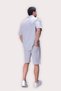 Men's Stone Linen Shirt and Shorts Set – Oversize Comfortable Fit 2-Piece Summer Casual Combination - 2