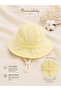 Yellow 2-Layer Muslin Unisex Baby Kids Summer Hat - 3