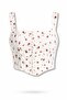 Floral Patterned Corset Crop Blouse