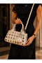 Women's Medium Size Knitted Detailed Adjustable Strap Luxury Hand and Shoulder Bag Shopper - 7