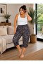 Women's Viscose Pocketless Battal Capri Relaxed Cut - Large Size - 3