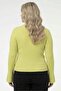 Women Spread Collar Long Sleeve Textured Cardigan, Lime - 4