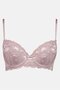 Women 3 Pieces Lace Padded Push Up Bra, Multicolor - 4