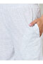 Grey Wide Leg Pants with Elastic Waistband - 3