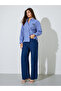 Blue Longline Striped Shirt with Tie-Cuff - 2