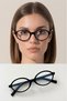 Mi̇a Round Oval Blue Light Protected Transparent Glasses
