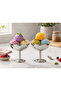 2-Piece Footed Ice Cream Bowl Stainless Steel Jam Bowl Dessert Ice Cream Presentation Gift Dowry Box - 2