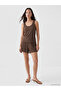 Brown U-Neck Women's Undershirt - 2